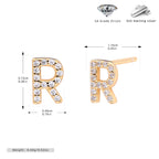 Elegant stud earrings for women with letters