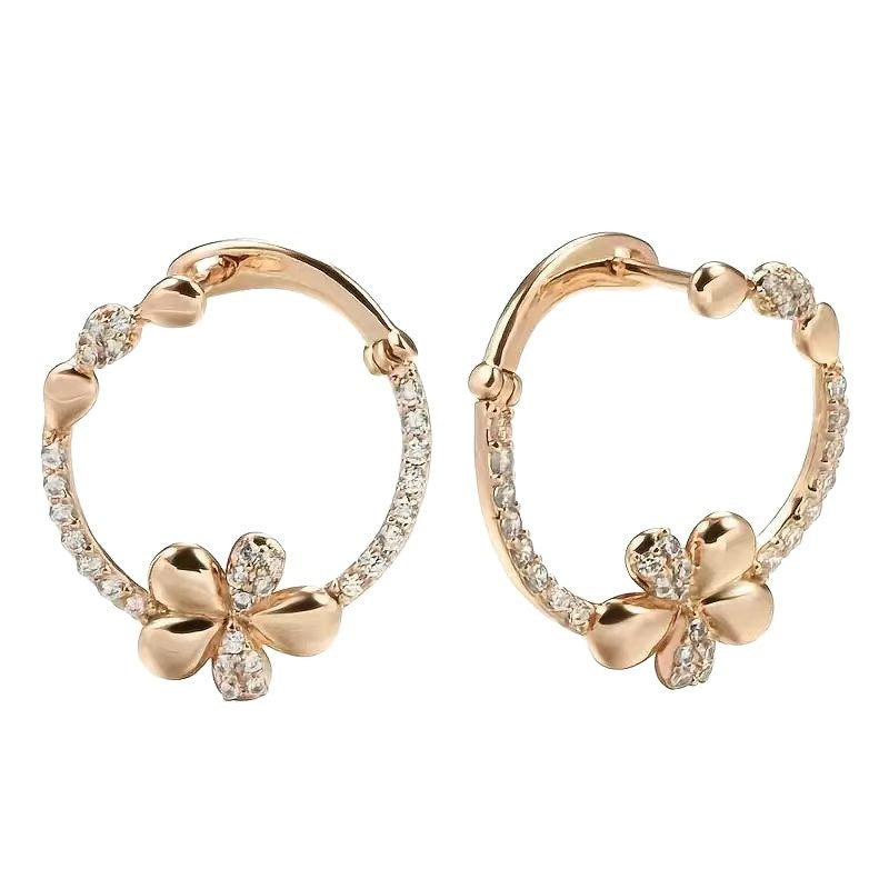 Personalized Round Earrings for Women Combining Simplicity
