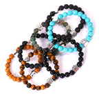 Bracelet Unisexe en Agate Indienne Œil de Tigre avec Motif Patte de Chien - NovaShop NovaShop Lansong Bracelet Bigbuy