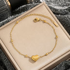 Simple and trendy titanium steel Love necklace for women