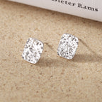 Boucles d’oreilles carrées en argent 925, finement sculptées pour évoquer l’élégance - NovaShop NovaShop White Gold Color / 925 Silver Bigbuy