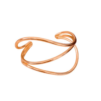 Bracelet ouvert à lignes géométriques irrégulières — Un bijou simple et polyvalent - NovaShop NovaShop Gold Bigbuy