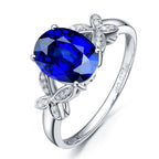 18k Rose Gold Plated Copper Butterfly Women's Ring with Red and Blue Heart Details