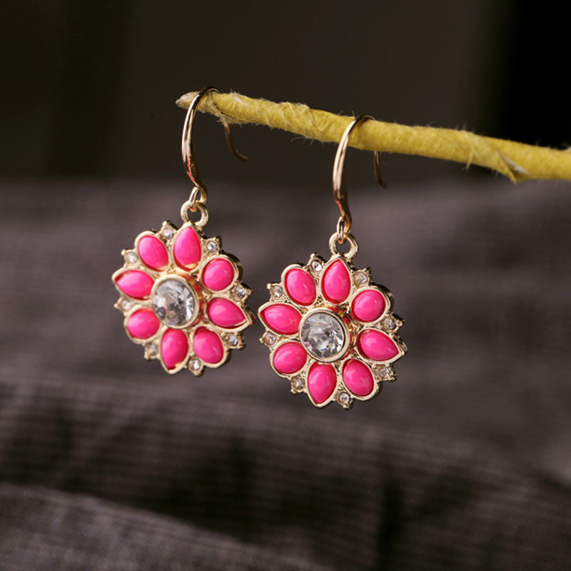 Boucles d’oreilles incrustées de diamants avec pierres précieuses - NovaShop NovaShop Blue Bigbuy