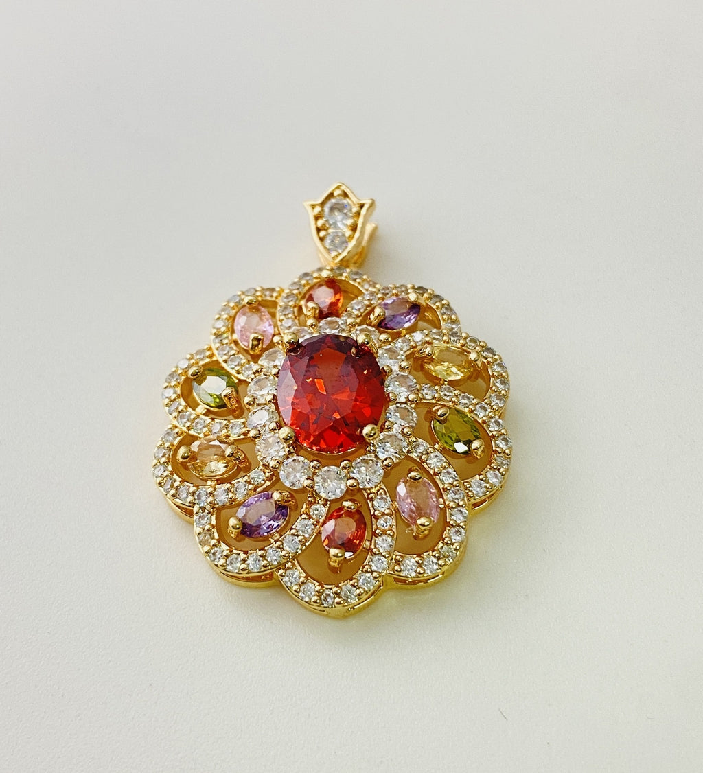 Collier pendentif zircon coloré pour femme - NovaShop NovaShop A Champagne Gold Pendant Bigbuy
