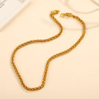 Alloy necklace with a simple and modern design, inspired by snake bones.