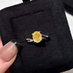 Elegant Affordable Luxury Yellow Crystal Women's Ring “Rock Sugar”
