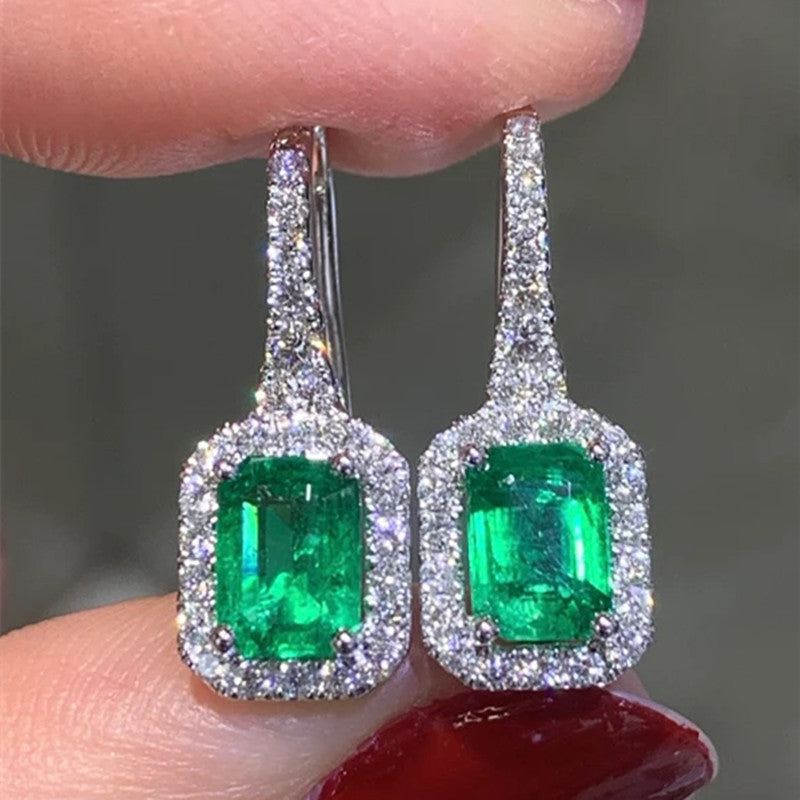Boucles d’oreilles élégantes pour banquet, au style sophistiqué avec zirconium serti - NovaShop NovaShop White Gold Color Bigbuy
