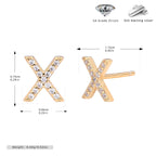 Elegant stud earrings for women with letters