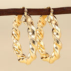 Boucles d’Oreilles Femme à Clip au Design Géométrique en Forme d’Anneau - NovaShop NovaShop E4427 Bigbuy