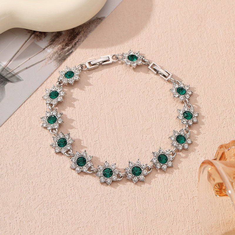 Bracelet de luxe abordable aux pierres colorées style européen - NovaShop NovaShop Silver Lvzuan Bigbuy