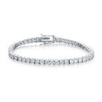 Classic 18k gold bracelet with high quality electroplated zirconia and diamonds