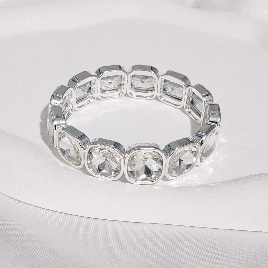 Bracelet bohème féminin en dentelle de pierres précieuses avec design diamanté - NovaShop NovaShop SL0262 Silver Bigbuy