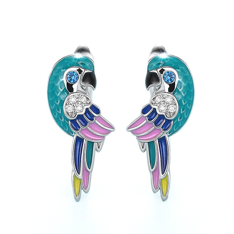 Parrot clip-on earrings