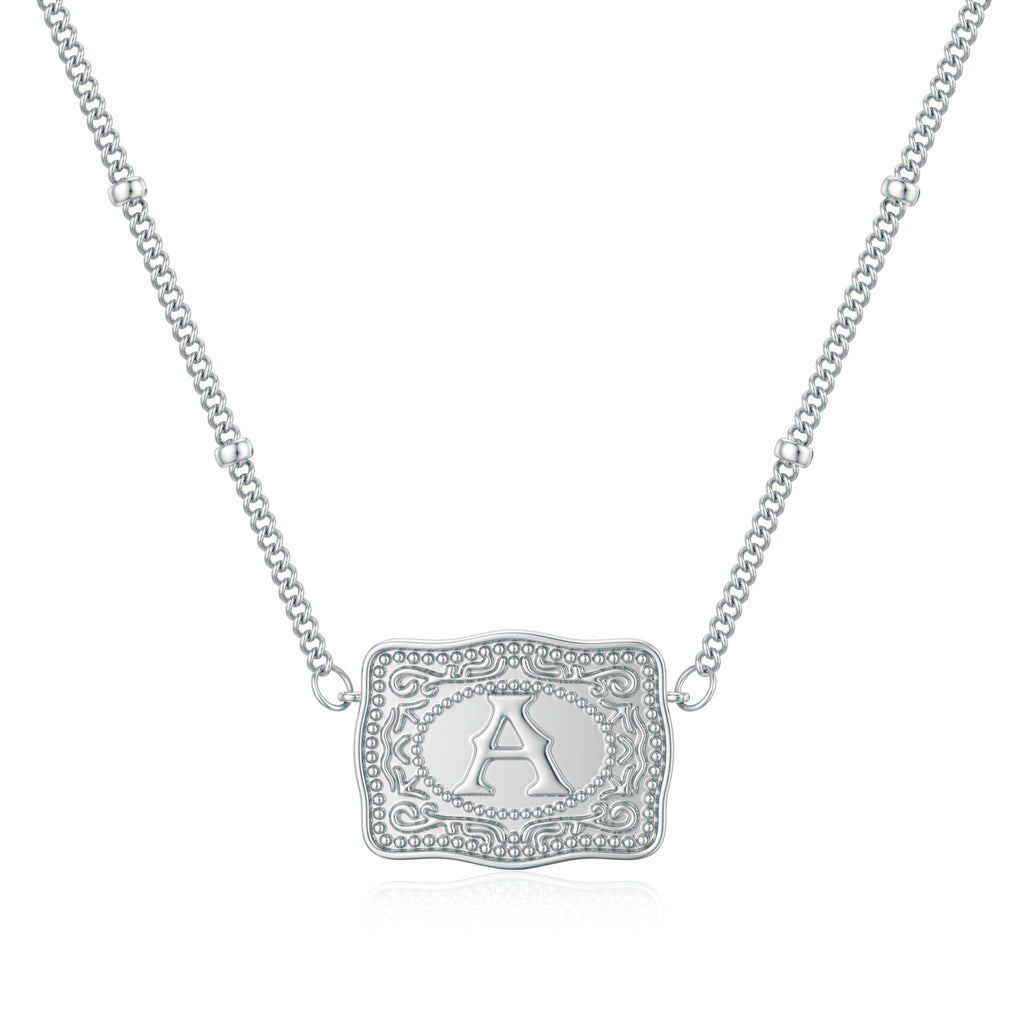 Personalized Letter Necklace Elegant Unisex Copper Jewelry