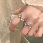 Women's Diamond Open Ring, High-End Niche, Adjustable
