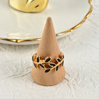 Elegant Geometric Leaf Ring for Women