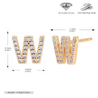 Elegant stud earrings for women with letters