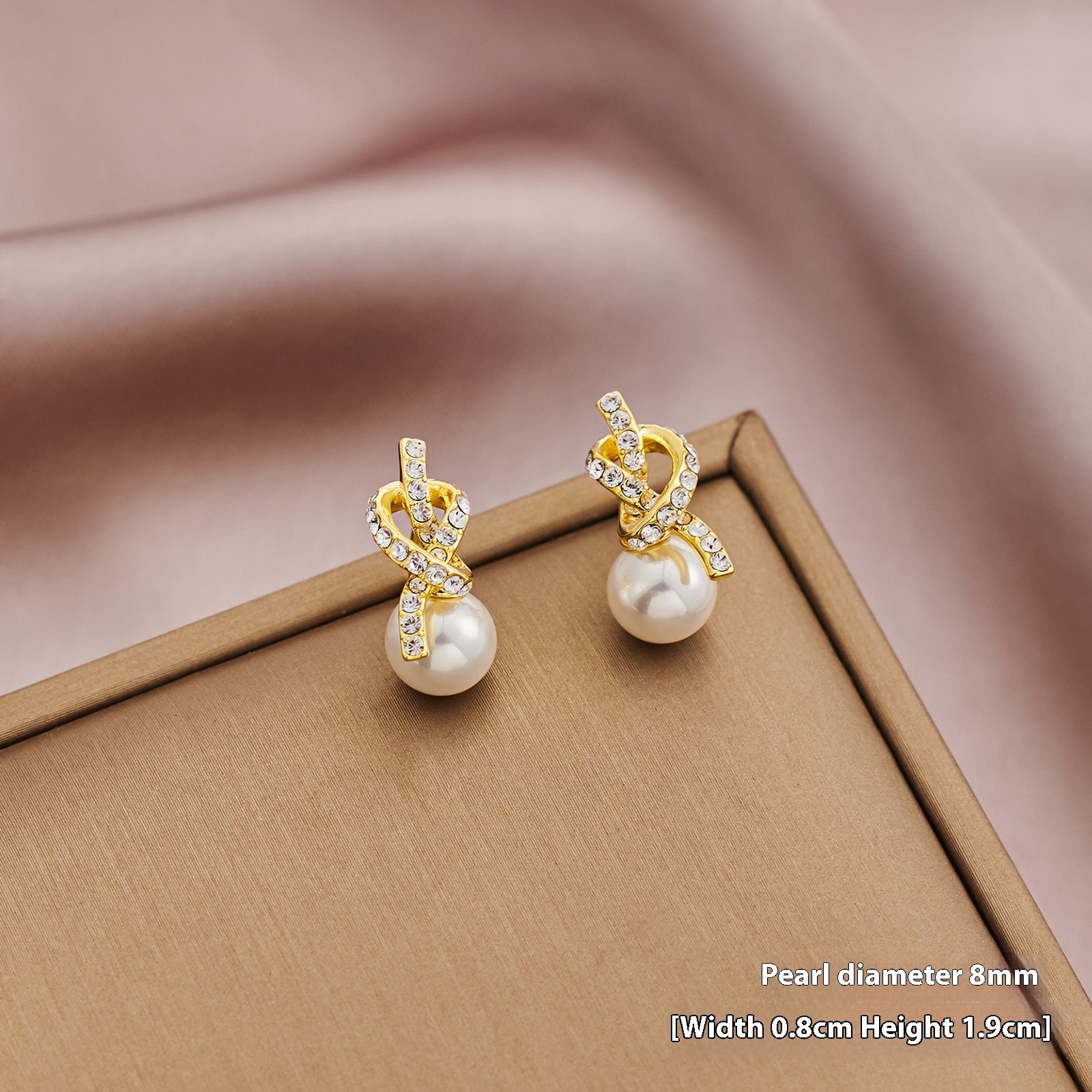 Geometric 925 silver earrings with zircon cross and heart and pearl