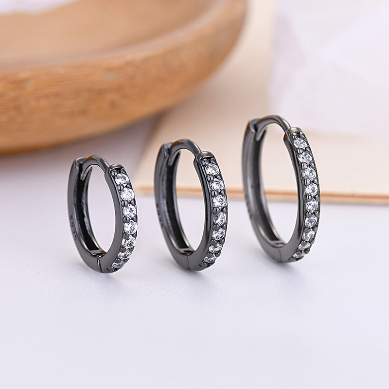 Popular and Exquisite Zirconia Gang Drill Stud Earrings