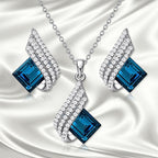 Women's Necklace and Earrings Set – Blue Elegance