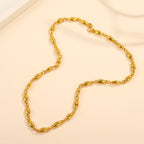 Alloy necklace with a simple and modern design, inspired by snake bones.