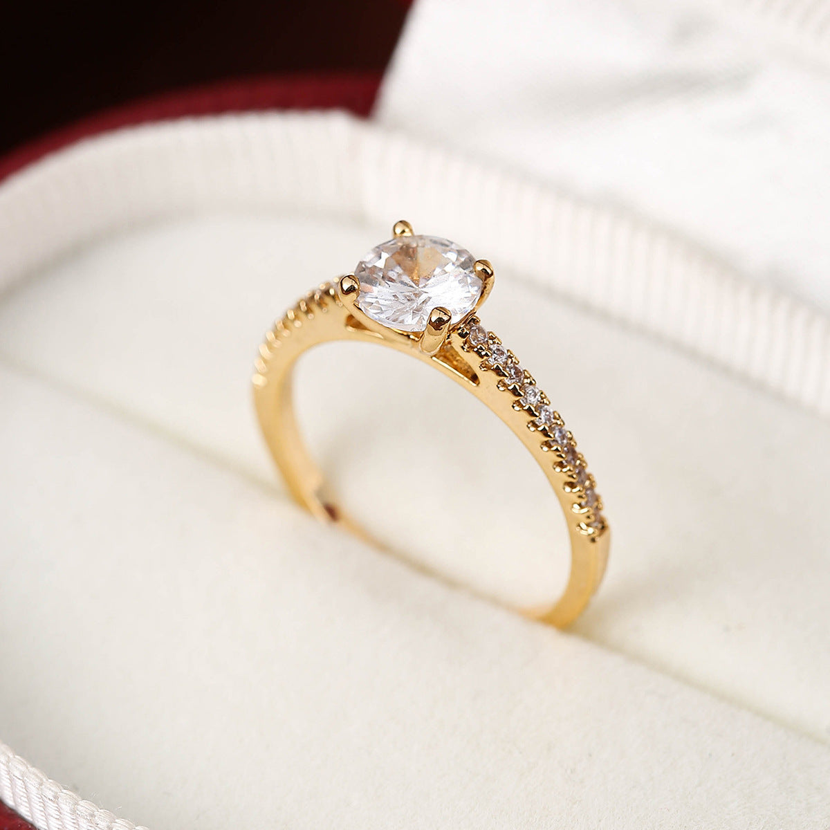 elegant copper ring seduces with its geometric hexagonal design, offering a modern and refined touch