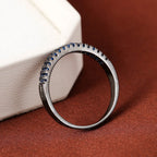 Elegant Simple Copper Ring with Inlaid Colorful Zircon