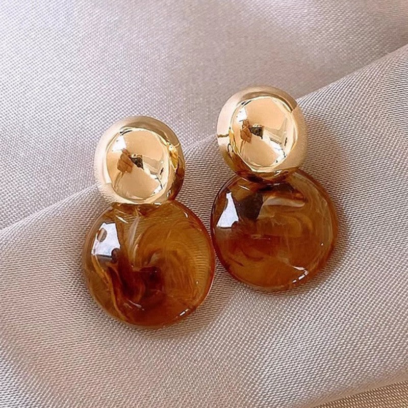 Boucles d’oreilles rondes Maillard Blooming pour femme - NovaShop NovaShop Amber Bigbuy