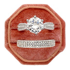 Luxury wedding combination ring with simple bracelet Elegant and refined