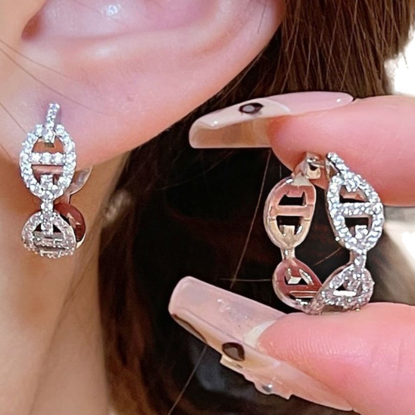 Boucles d’oreilles nouvelle collection pour femmes, élégance légère et luxe - NovaShop NovaShop Silver Bigbuy