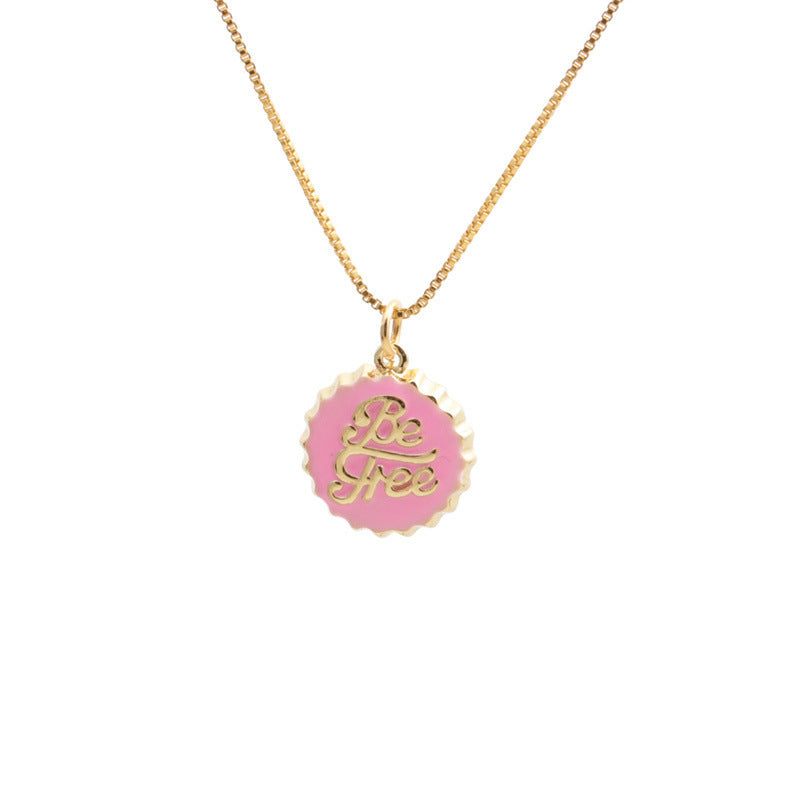 Collier pendentif capsule « Be Free » plaqué cuivre 18 carats - NovaShop NovaShop 0508YH Pink Bigbuy