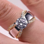 European and American Style Two-Tone Women's Ring