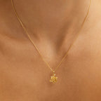 Creative stainless steel pendant necklace for women, December flower pattern, ideal for all occasions