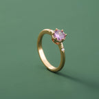 Niche ring with modern design, decorated with zircon