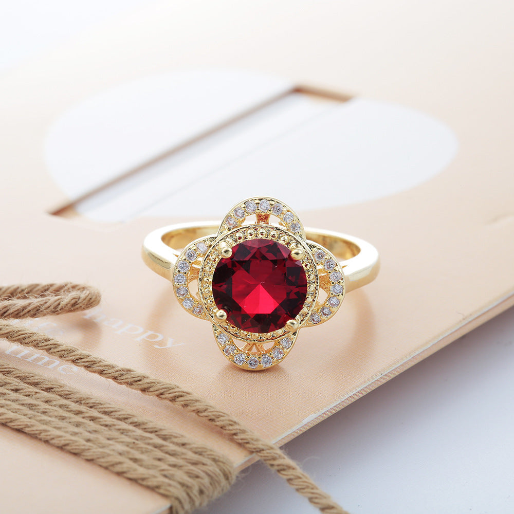 Copper ring set with zirconia – a refined and modern piece of jewelry