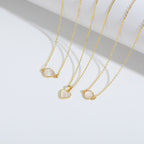 Vintage Heart Pendant Necklace - Elegant Clavicle Chain