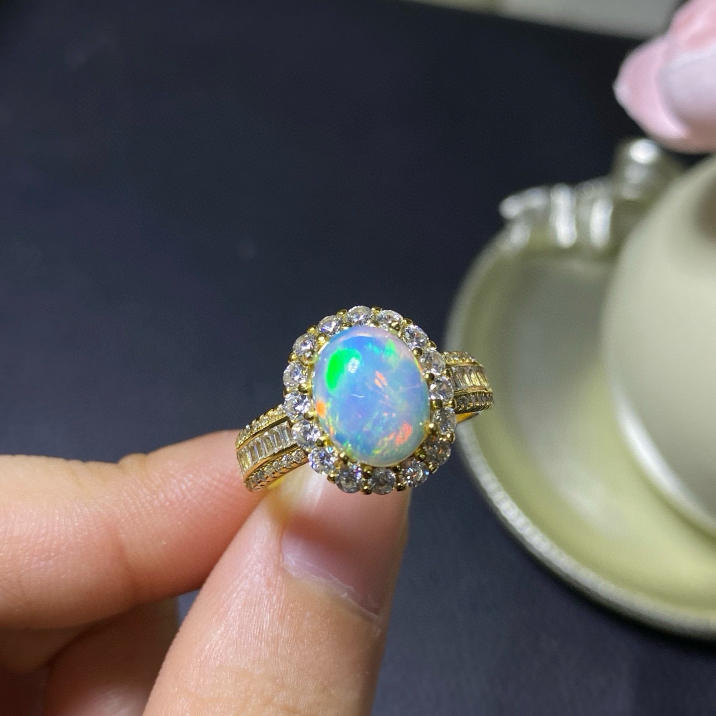 “Handcrafted opal ring” → excellent choice