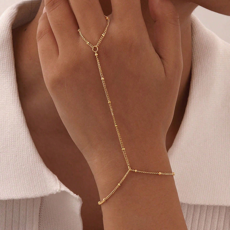 Bracelet simple personnalisé en perles rondes – Style polyvalent et élégant - NovaShop NovaShop Gold Bigbuy