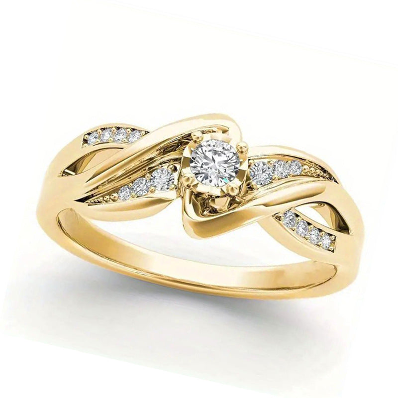 European and American cross ring for women