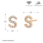 Elegant stud earrings for women with letters