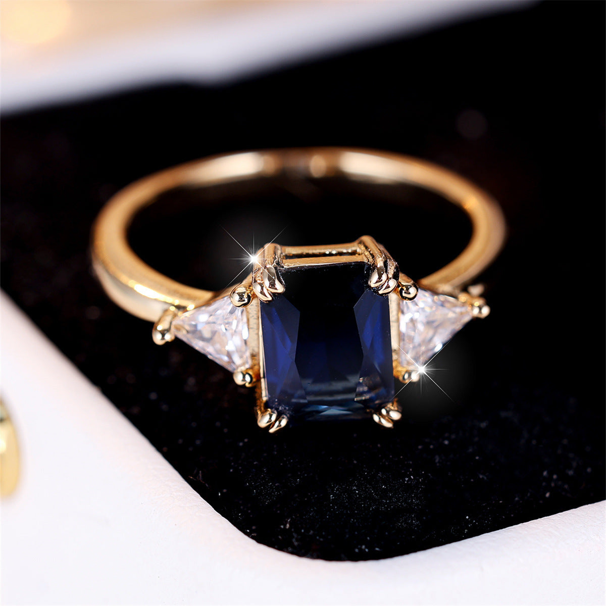 Simple and Elegant Rectangular Ring for Women