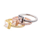 White copper ring with a creative design and strong personality