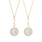 Collier Femme en Acier Titane avec Étoile à Six Branches et Diamant - NovaShop NovaShop Rose Gold / Other Bigbuy