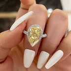 Women's ring with inlaid zircons and trendy personality