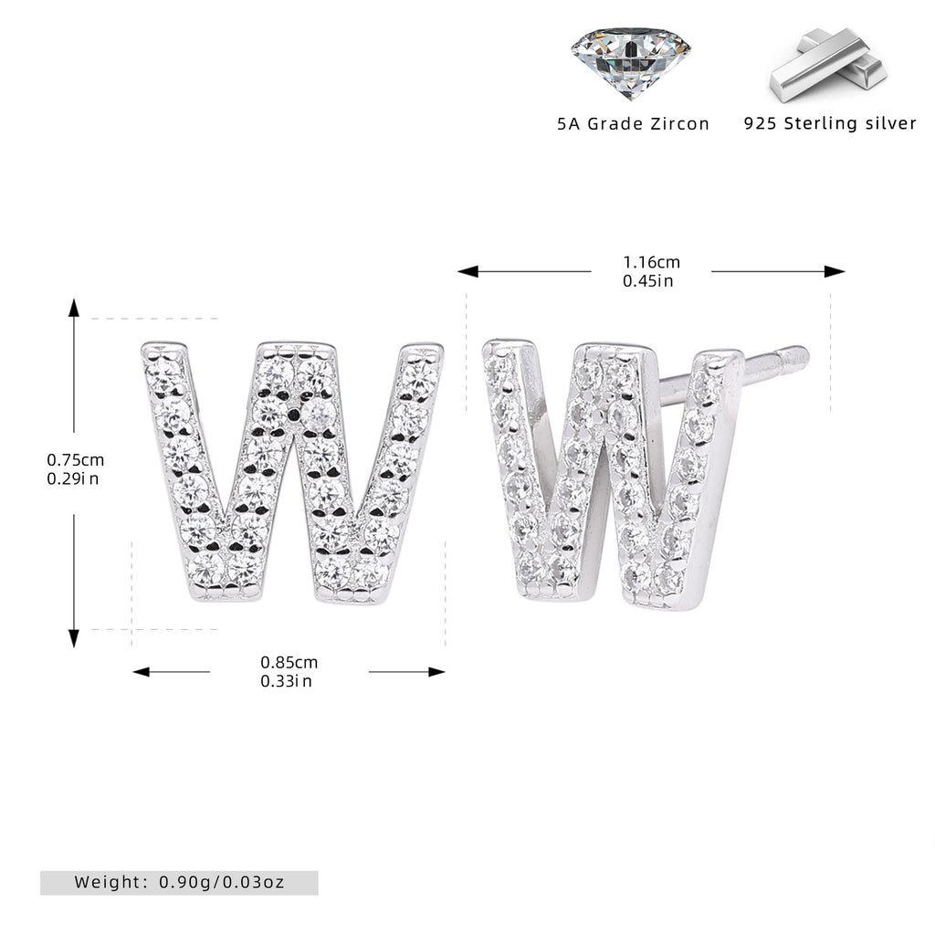 Elegant stud earrings for women with letters