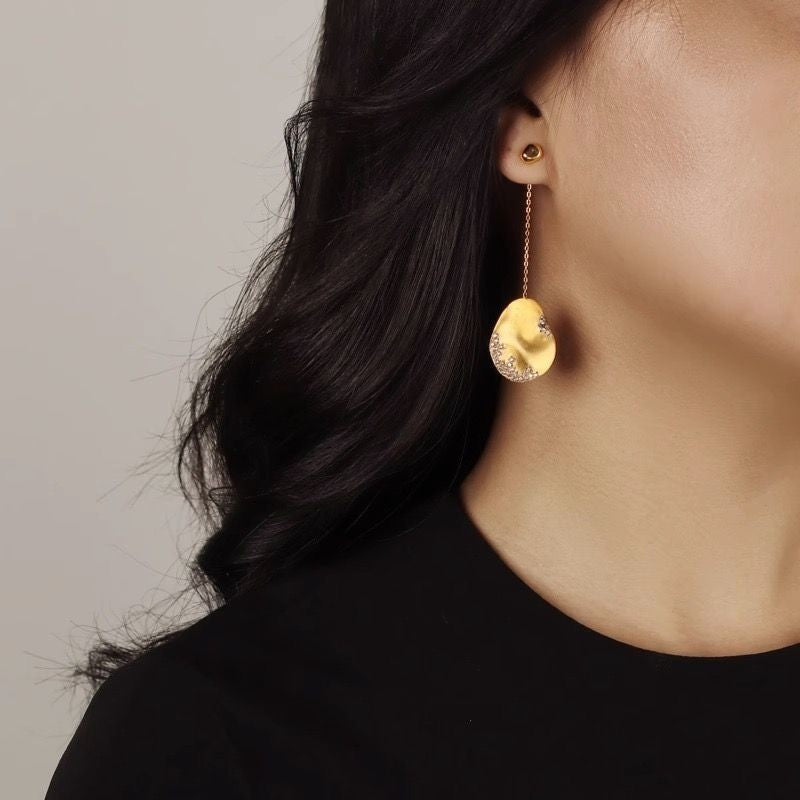 Advanced Chinese Style Asymmetrical Earrings for Women