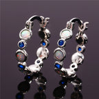 Earrings combine brilliance and delicacy, enhancing