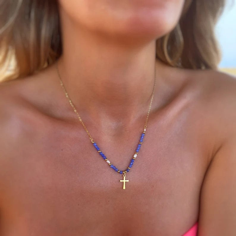 Hip-hop cross necklace, trendy personality, versatile