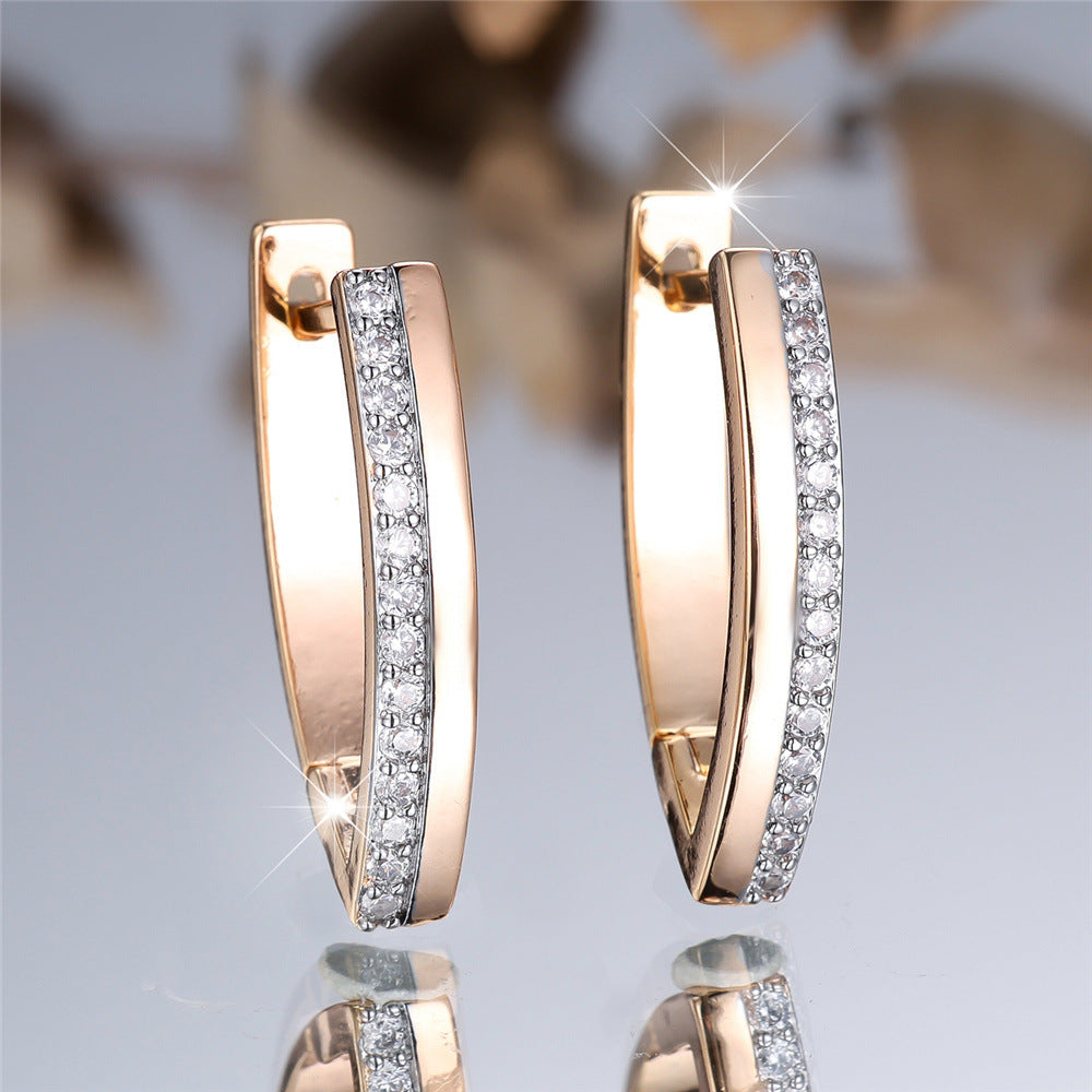 Women's V-shaped Earrings with Personalized Style
